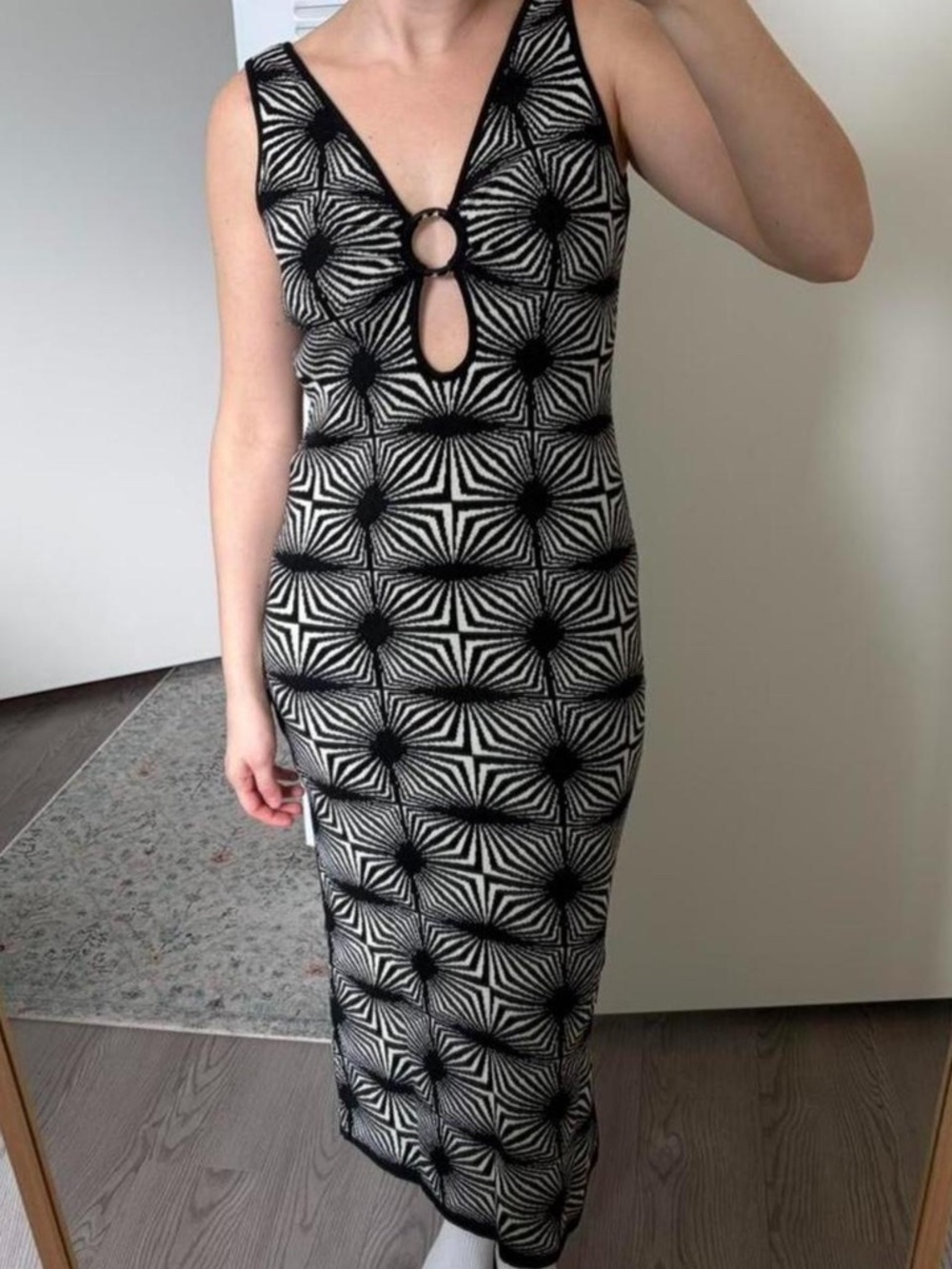Another Girl Women's Black and White Dress